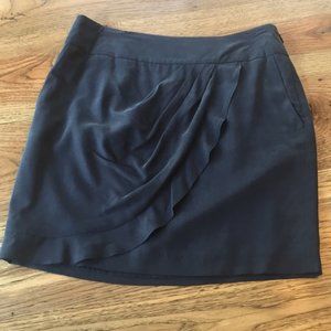 Silk navy blue skirt